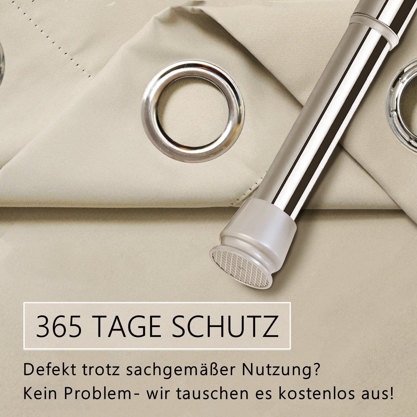 Türvorhang & Stange silber