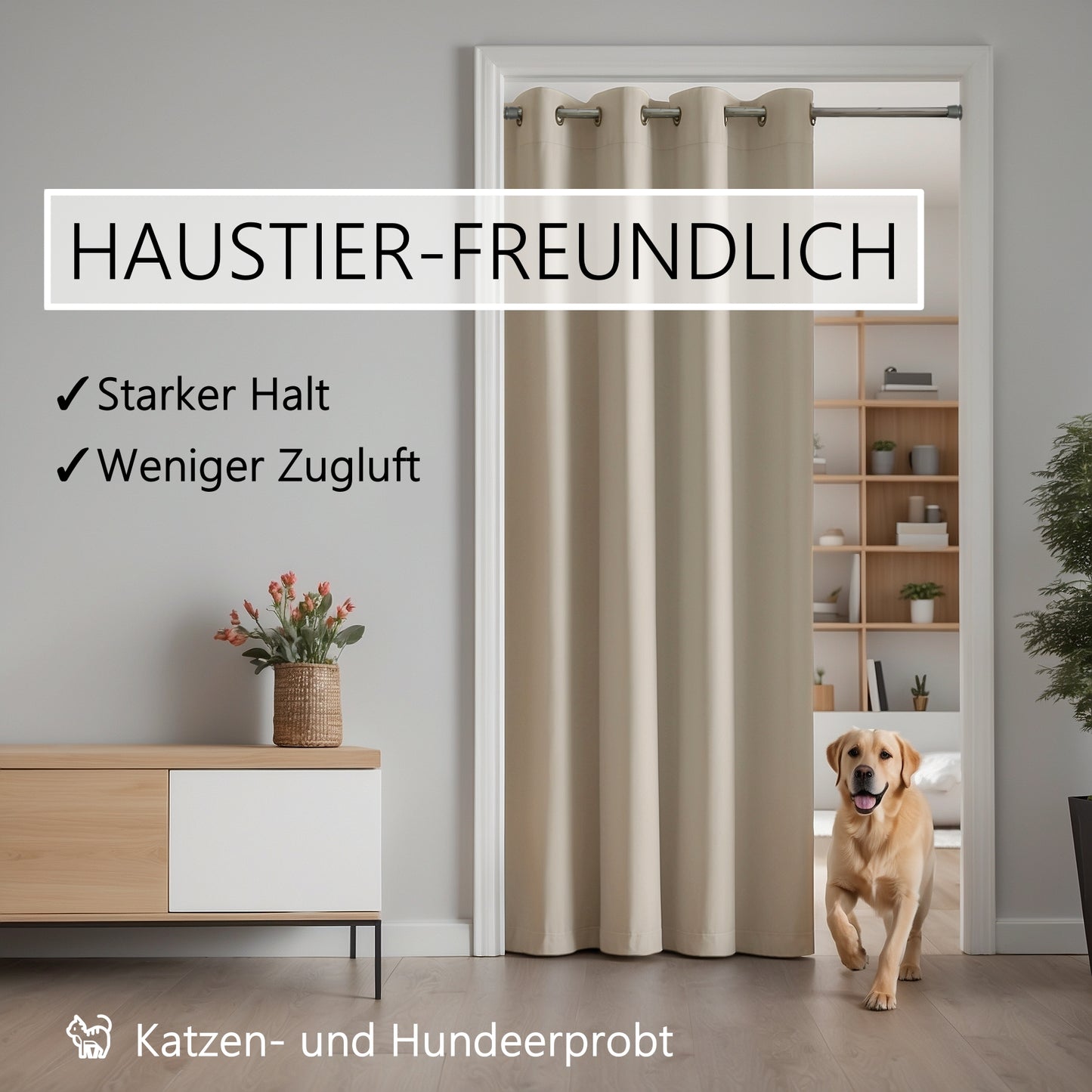 Türvorhang & Stange silber