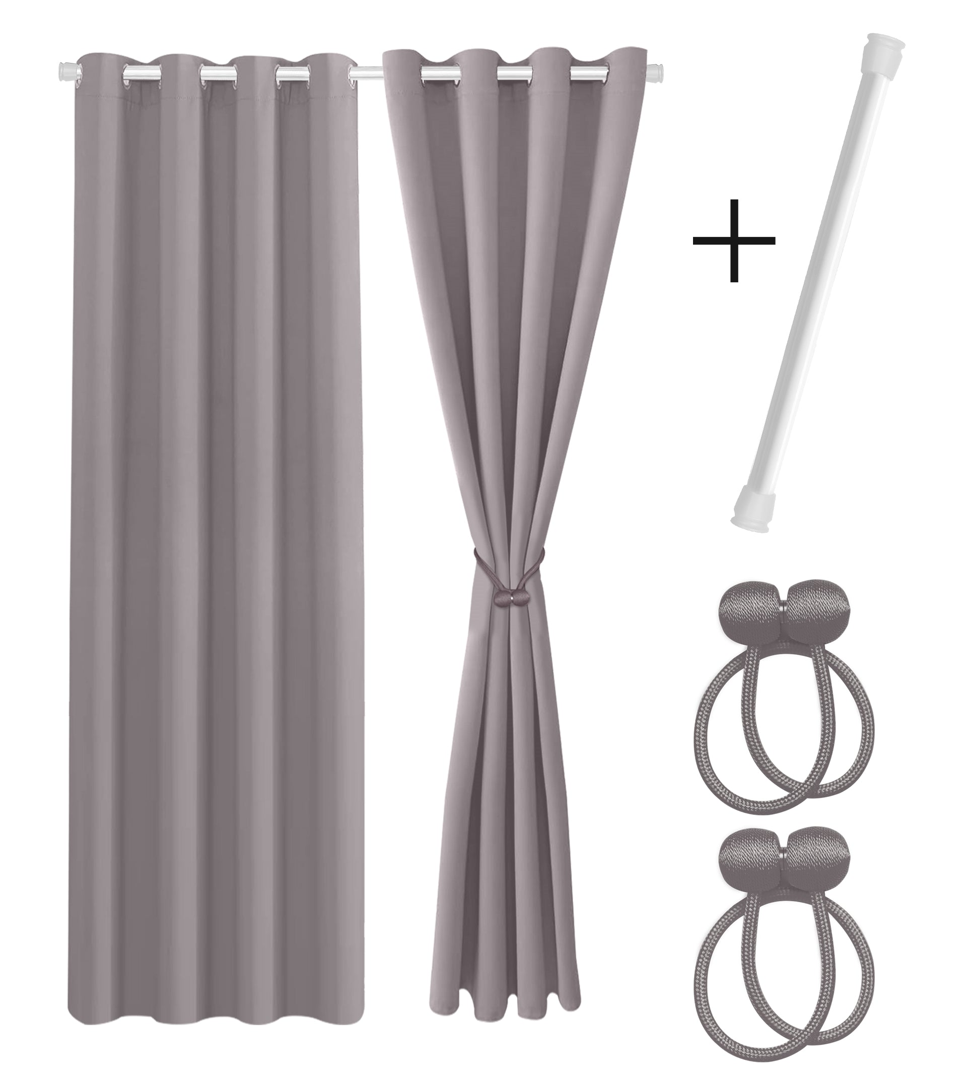 Vorhang-Set mit Klemmstange – cozyor