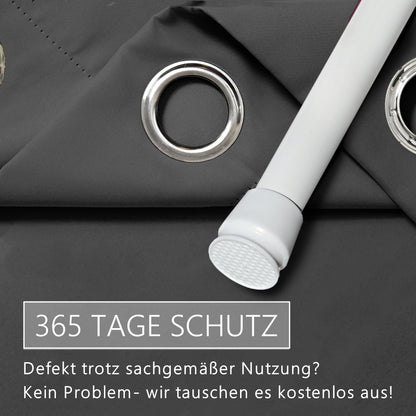Türvorhang & Klemmstange weiß