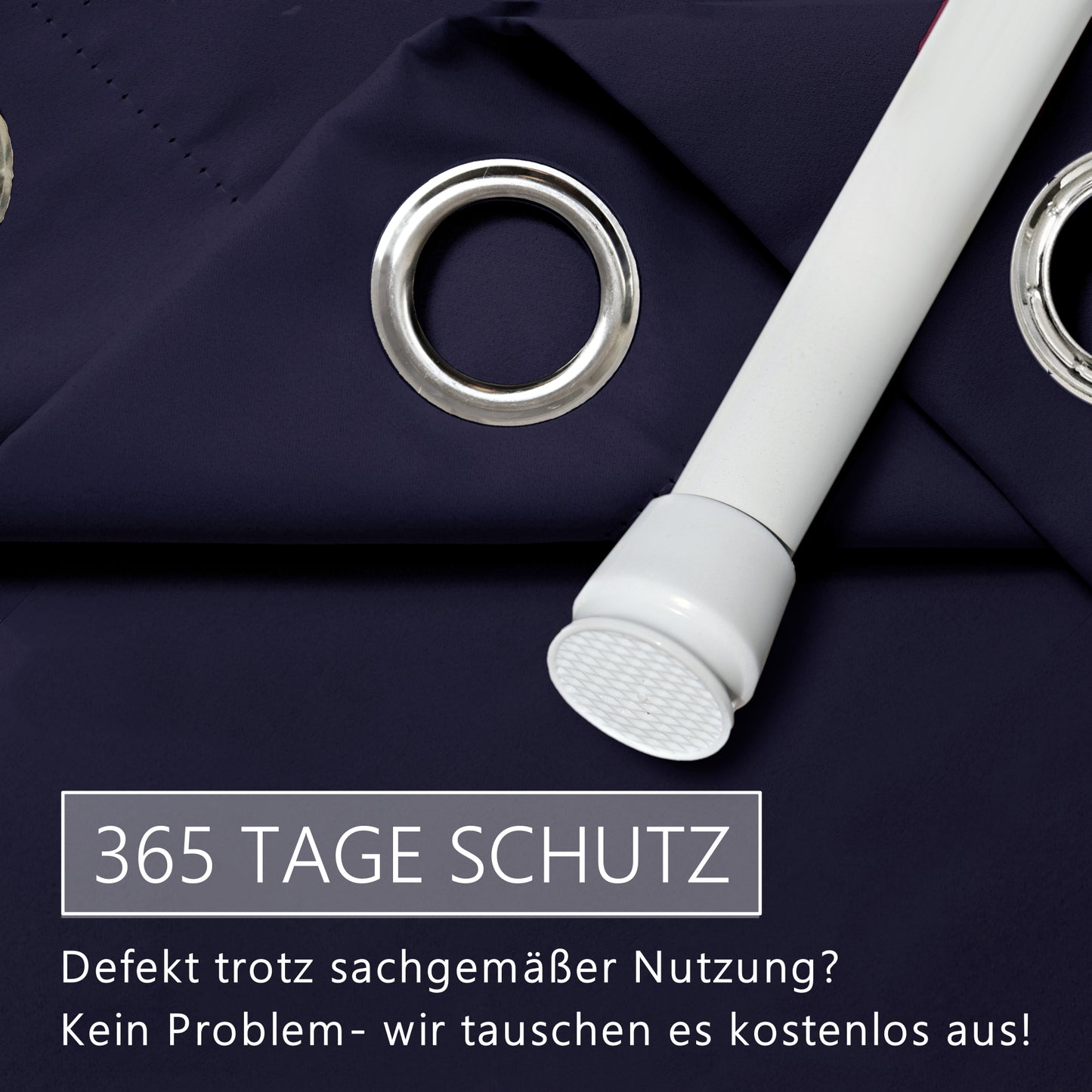Türvorhang & Klemmstange weiß