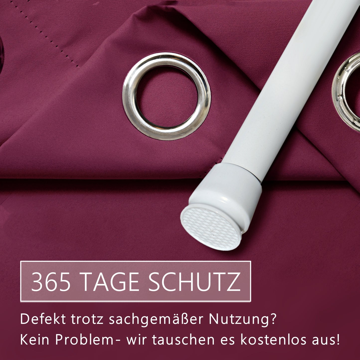 Türvorhang & Klemmstange weiß