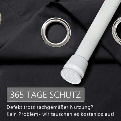 Türvorhang & Klemmstange weiß