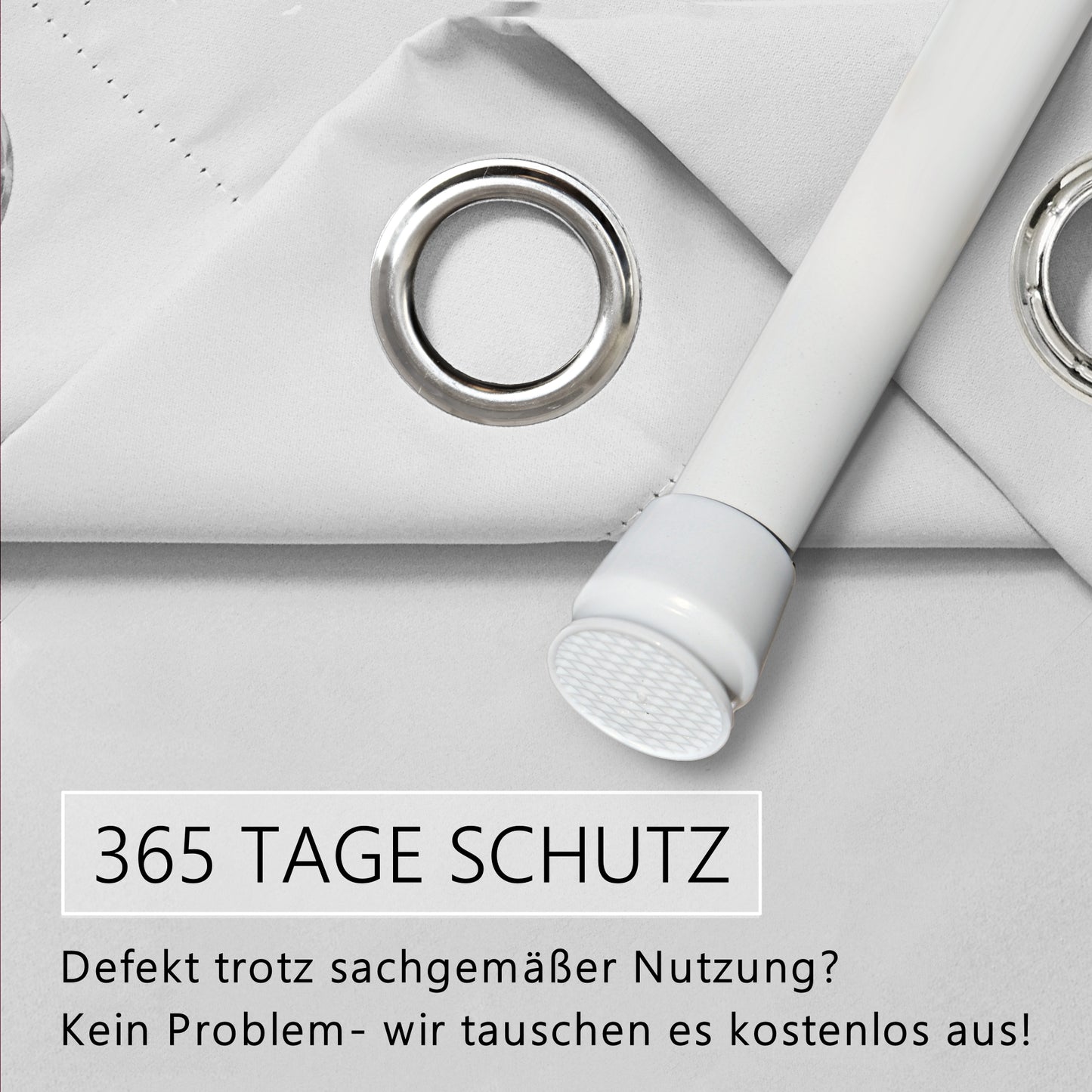 Türvorhang & Klemmstange weiß