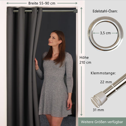 Türvorhang & Stange silber