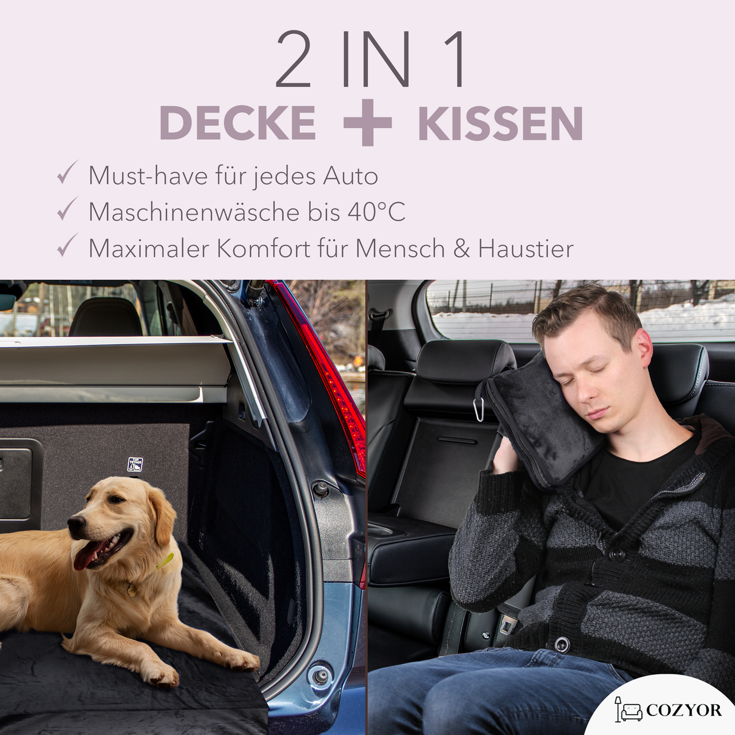 2in1-Reisekissen und -decke