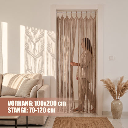 Makramee Vorhang Boho 100x200 cm