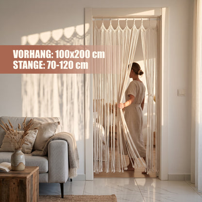 Makramee Vorhang Boho 100x200 cm
