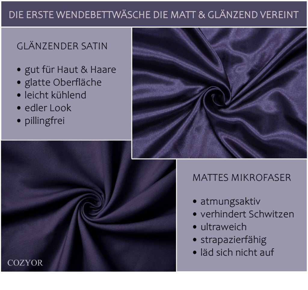 Wendebettwäsche Satin & Mikrofaser