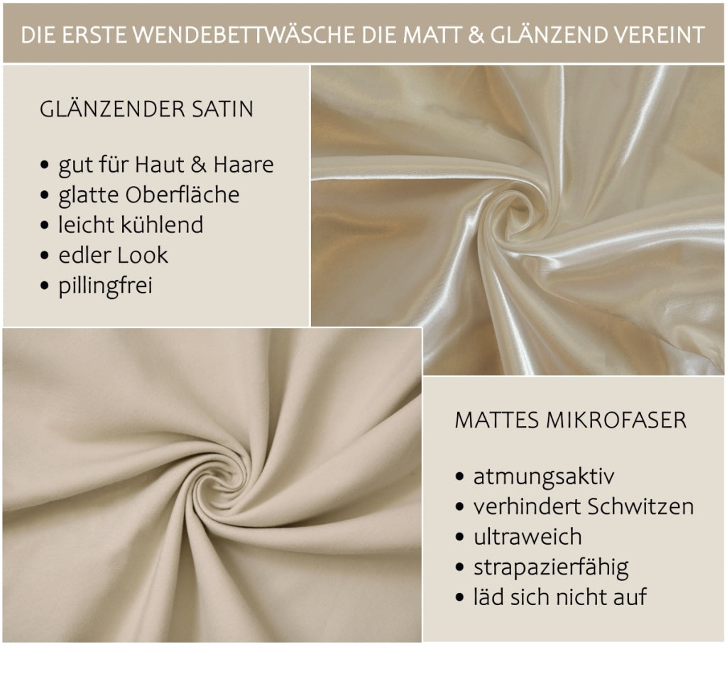 Wendebettwäsche Satin & Mikrofaser