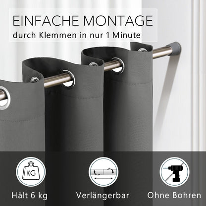 Türvorhang & Stange silber