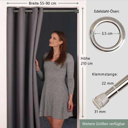 Türvorhang & Stange silber