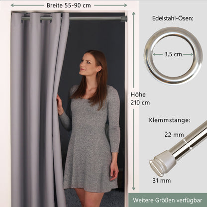 Türvorhang & Stange silber