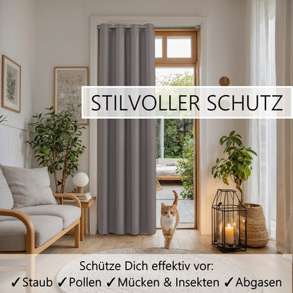 Türvorhang & Stange silber