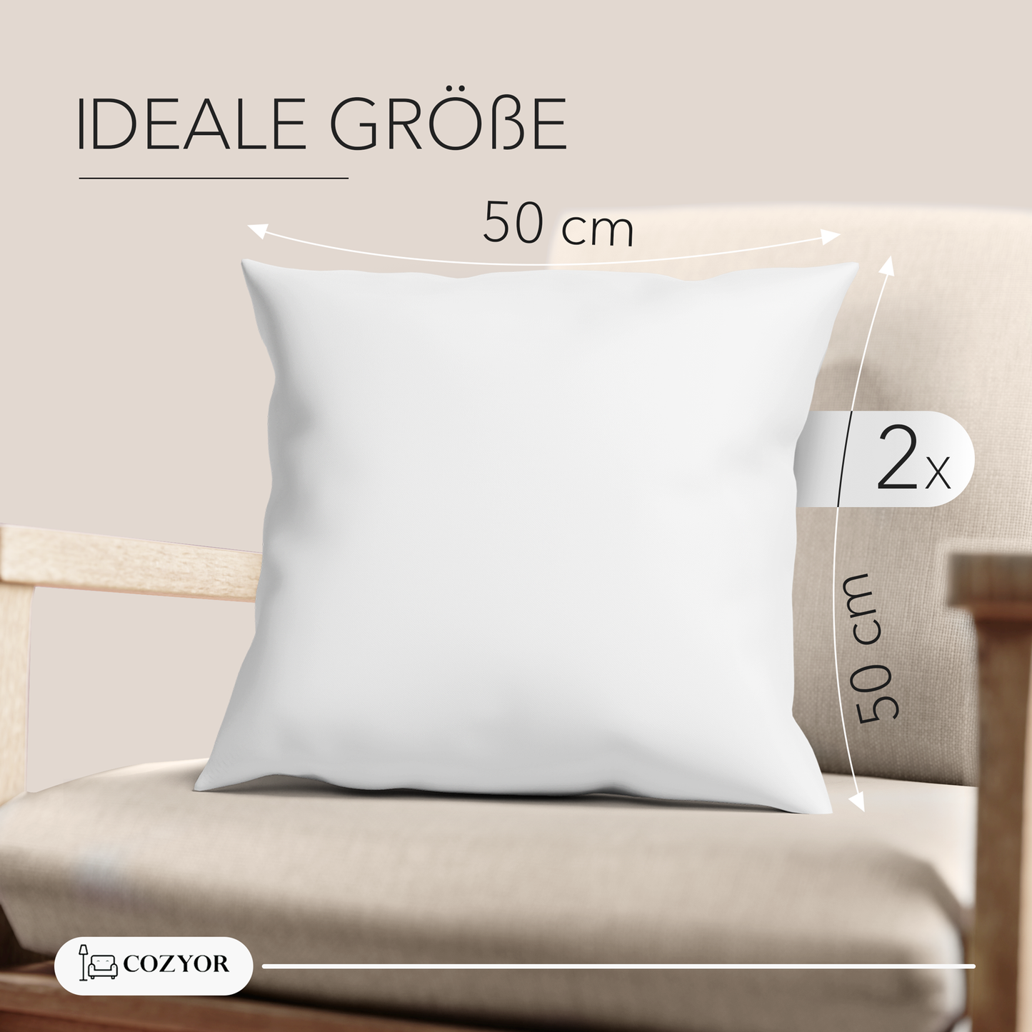 Decorative cushion sofa cushion, plumply filled, 100% polyester soft &amp; allergy-friendly, filling cushion, cuddly cushion