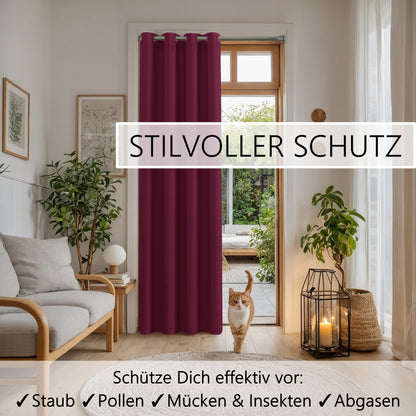 Türvorhang & Stange silber
