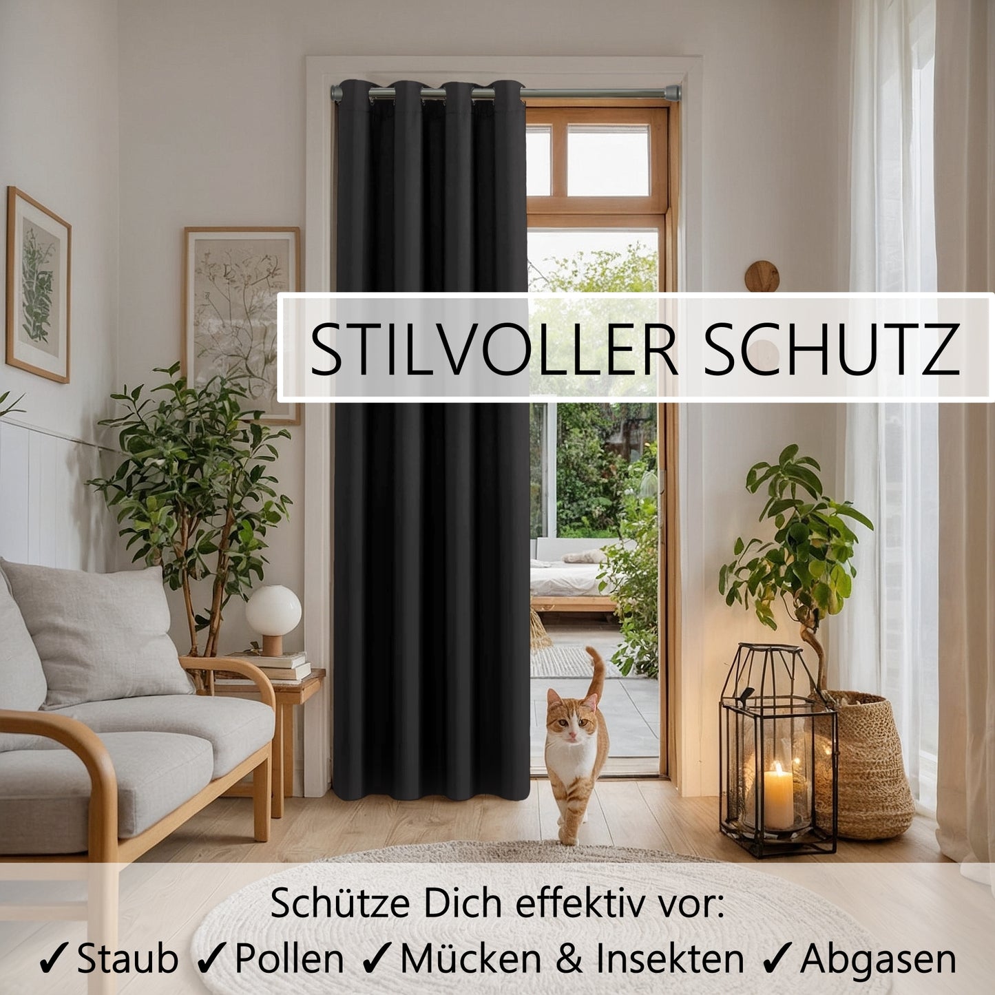 Türvorhang & Stange silber