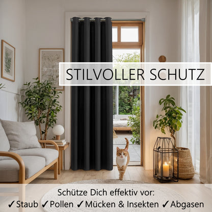 Türvorhang & Stange silber