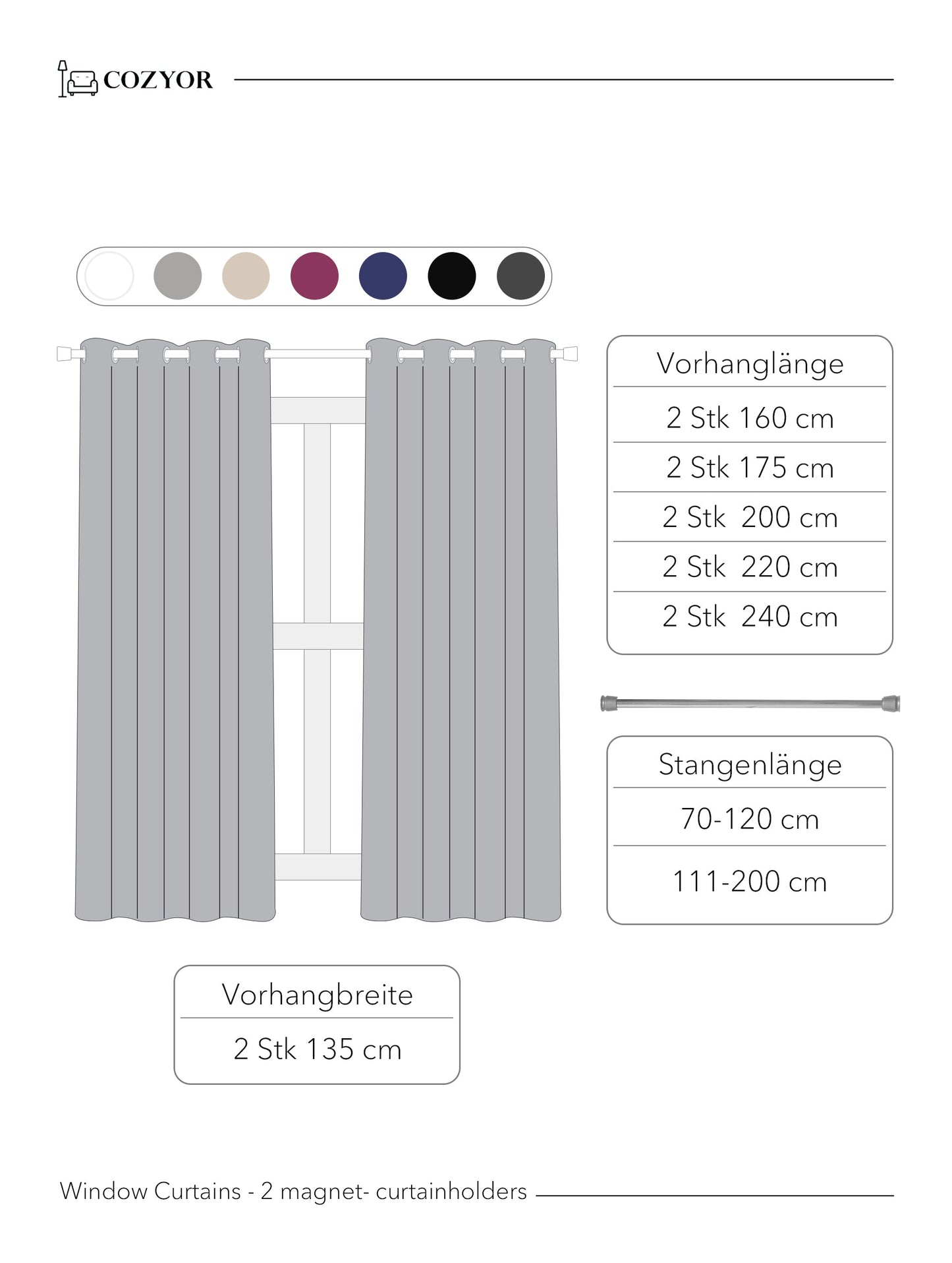 Verdunkelungs-Vorhang-Set